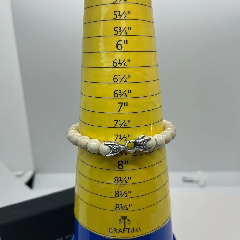 David Yurman Silver sterling Riverstone 8mm - Picture 2 of 4